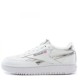 Reebok Classic White and Silver Shoes